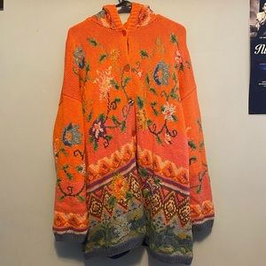 Orange Floral Sweater/Jacket from Together